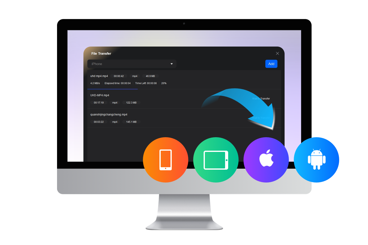 Wirelessly Transfer Converted Videos to Mobile Devices
