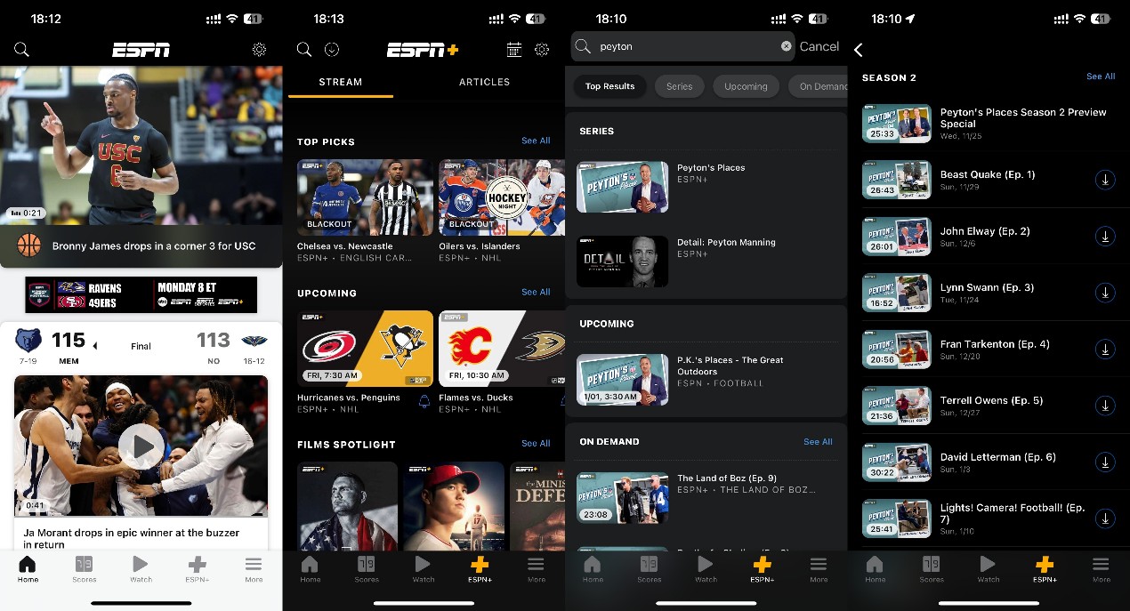Téléchargez la vidéo ESPN en utilisant l'application ESPN : Étape