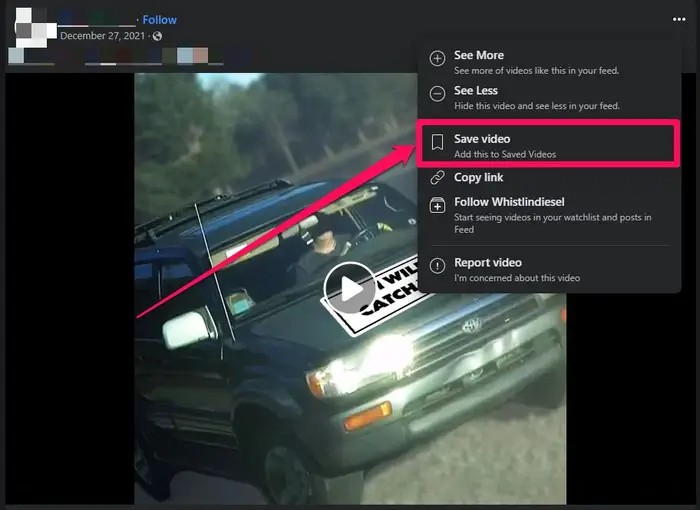 How to save Facebook videos to phone through Facebook