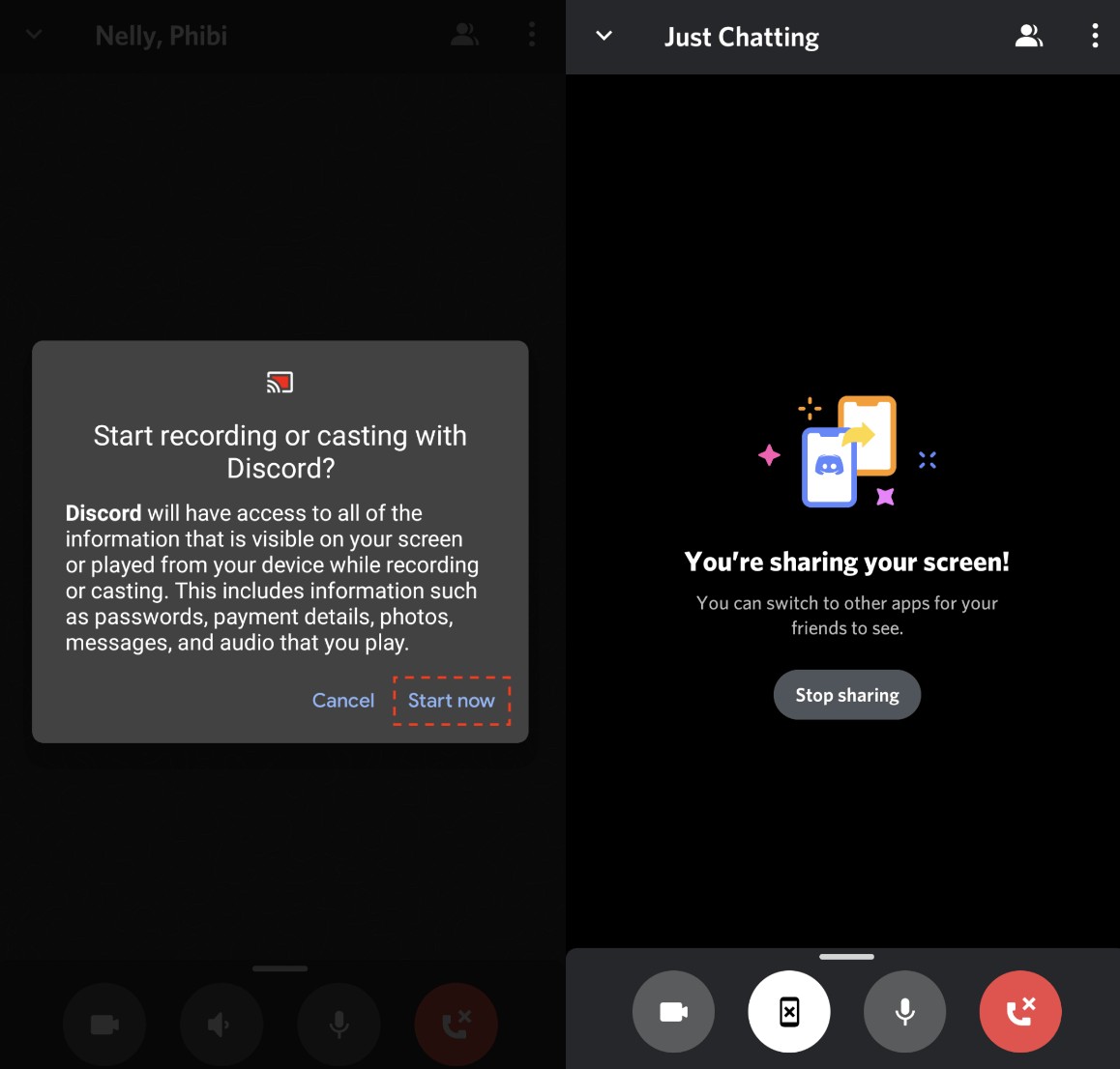 discord netflix 画面共有 スマホ