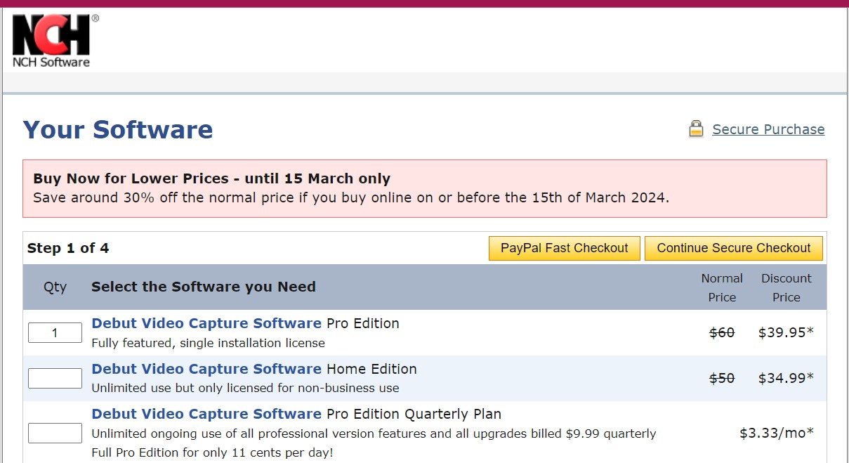 nch software rerview: price