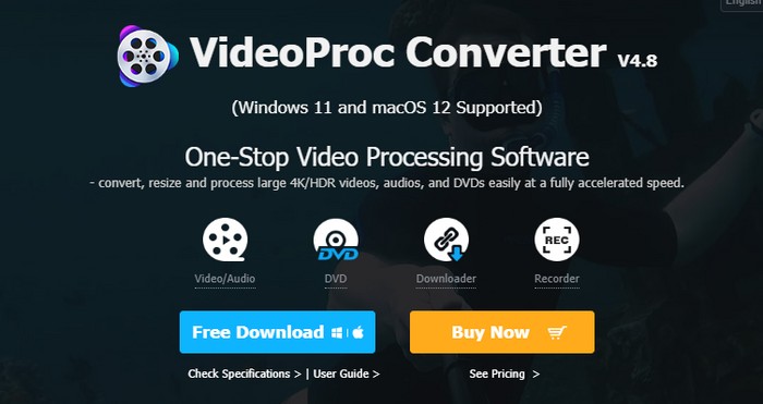 compress video software:5. VideoProc Converter