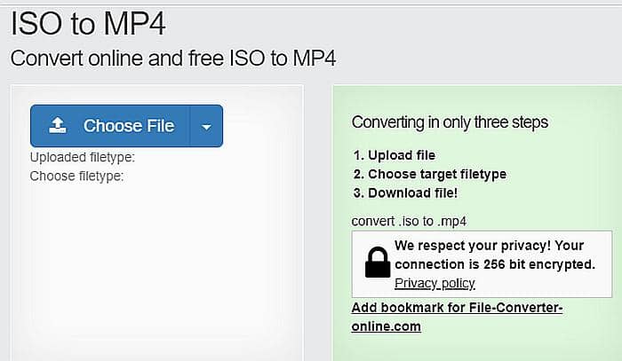 ISO in MP4 umwandeln mit ISO in MP4 Online