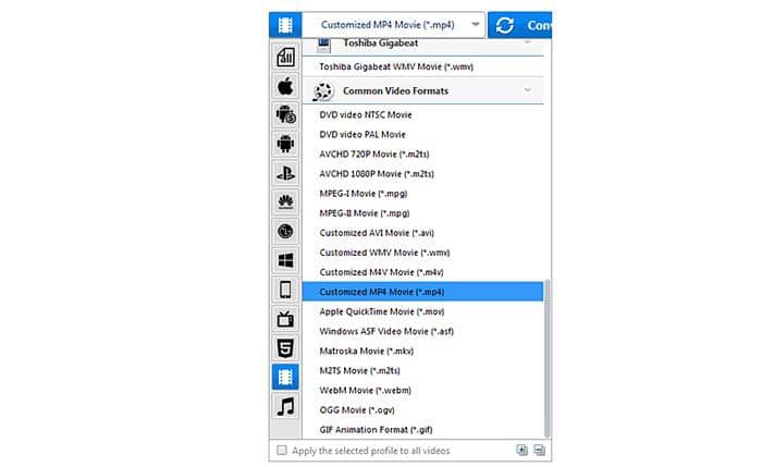 Convert ISO to MP4:(2) AVC: Any Video Converter