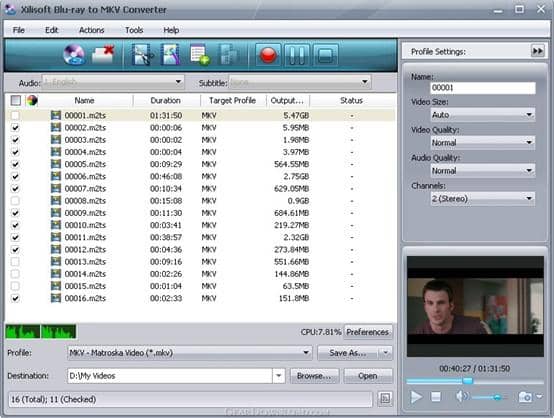 blu ray in mkv umwandeln mit Xilisoft Blu-ray to MKV Converter