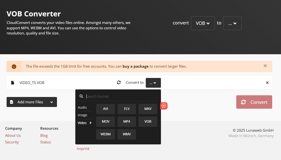 How to Convert BDMV to MKV with CloudConvert