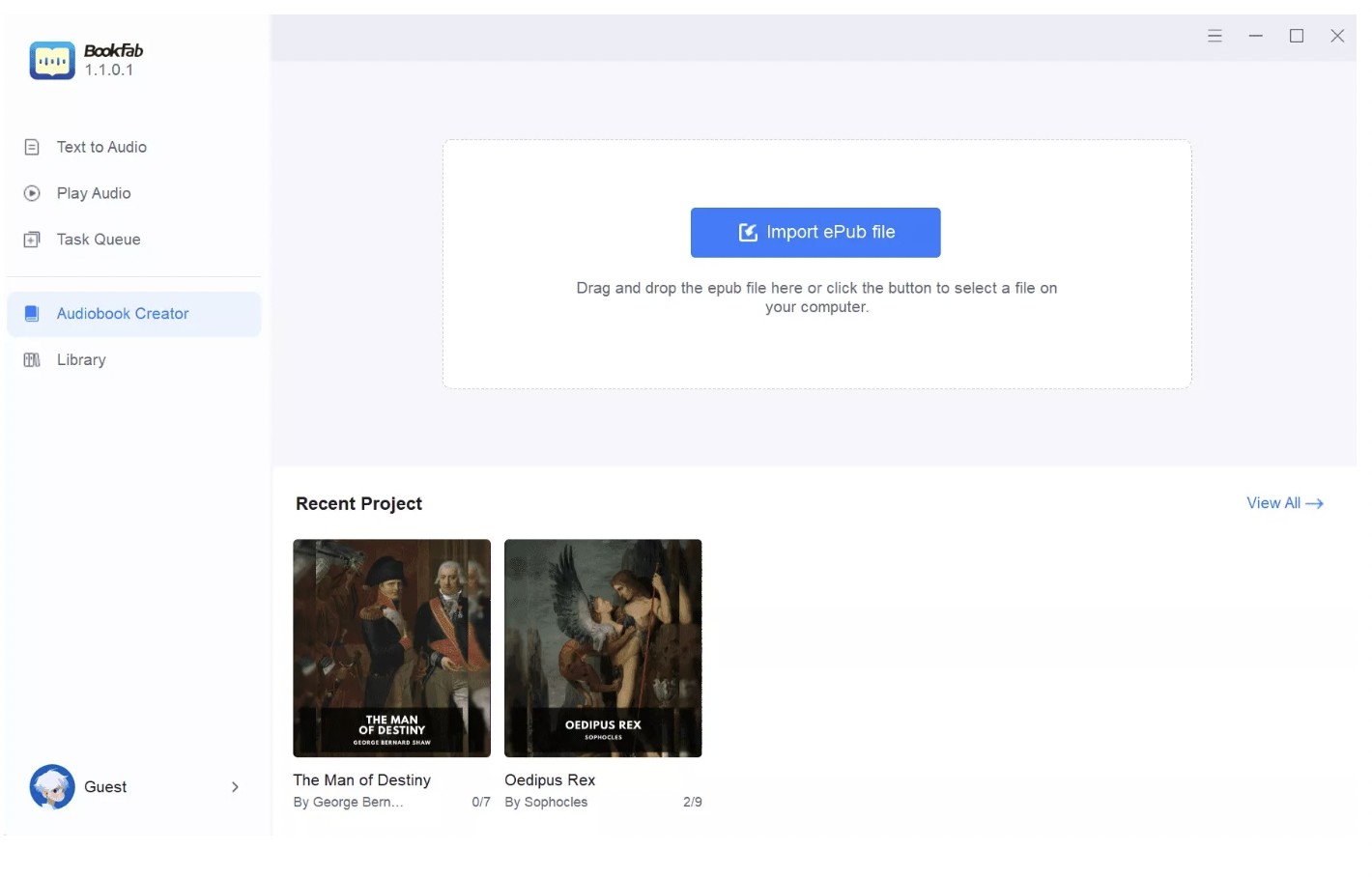 Étapes pour convertir un fichier EPUB converti en livre audio M4B