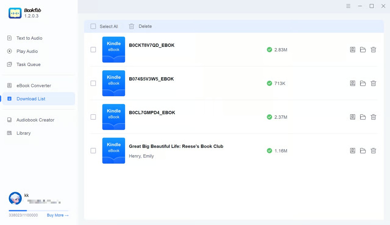 how to convert Kindle books with BookFab Kindle Converter