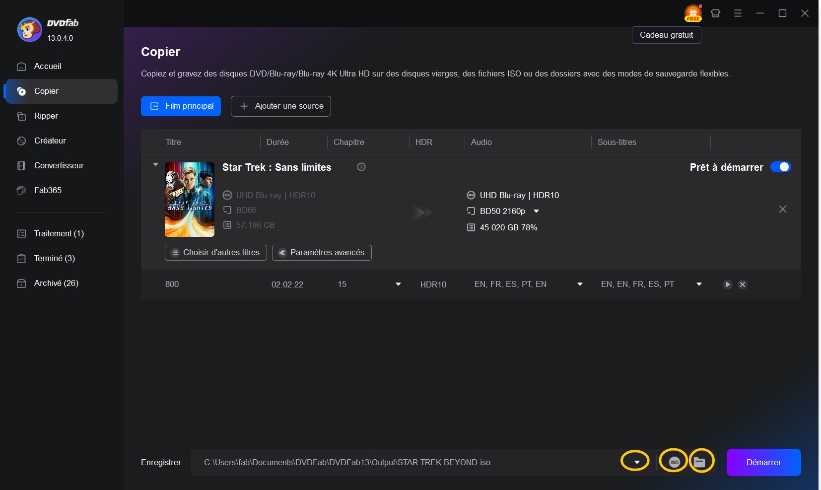 Copier Blu-ray avec un logiciel de copie Blu-ray gratuit