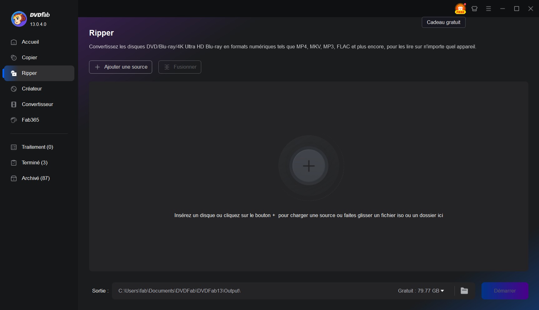 Convertir DVD en MP4 gratuitement avec les meilleurs convertisseurs DVD en MP4:Comment convertir des DVD en MP4 avec DVDFab DVD to MP4 converter gratuit