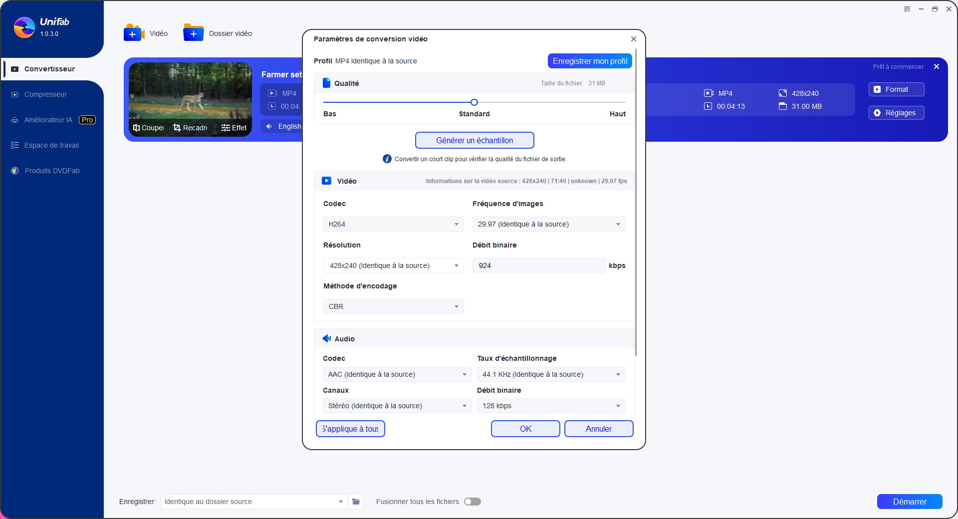 les étapes pour convertir MKV en AVI avec UniFab Video Converter