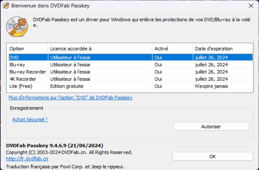 Comment copier un dvd protégé avec Passkey for DVD