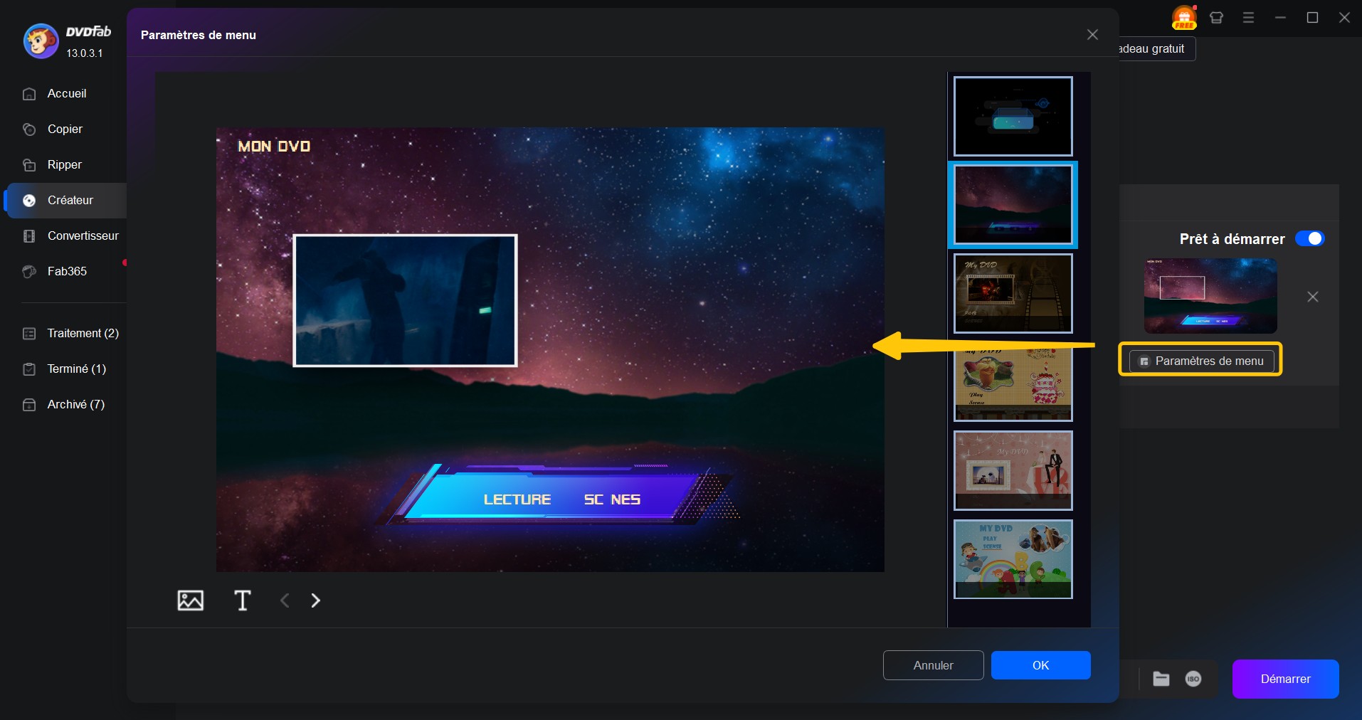 Guide d'utilisation de DVDFab DVD Creator
