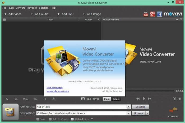 Convertir MKV en AVI avec Movavi video converter (Windows)