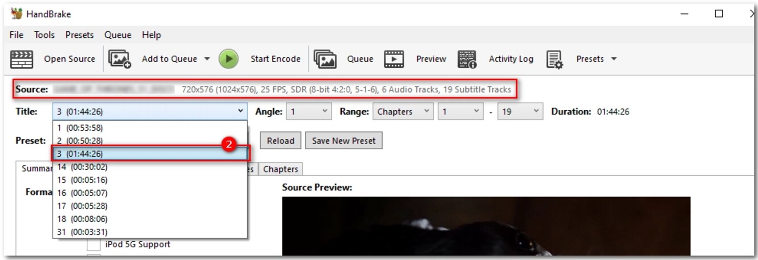 Convertir un DVD en MP4 avec Handbrake