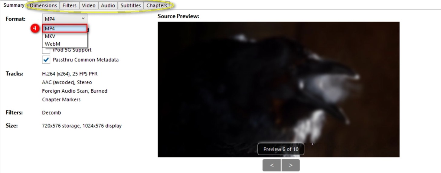 Convertir un DVD en MP4 avec Handbrake