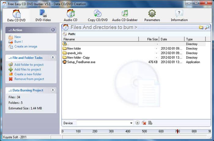 :7. Free Easy CD DVD Burner