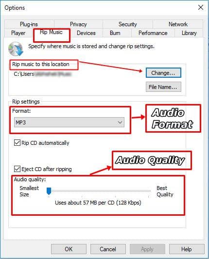 Comment convertir un CD en MP3 avec un logiciel de conversion CD en MP3 gratuit:Extraire Audio CD dans Windows Media Player 12