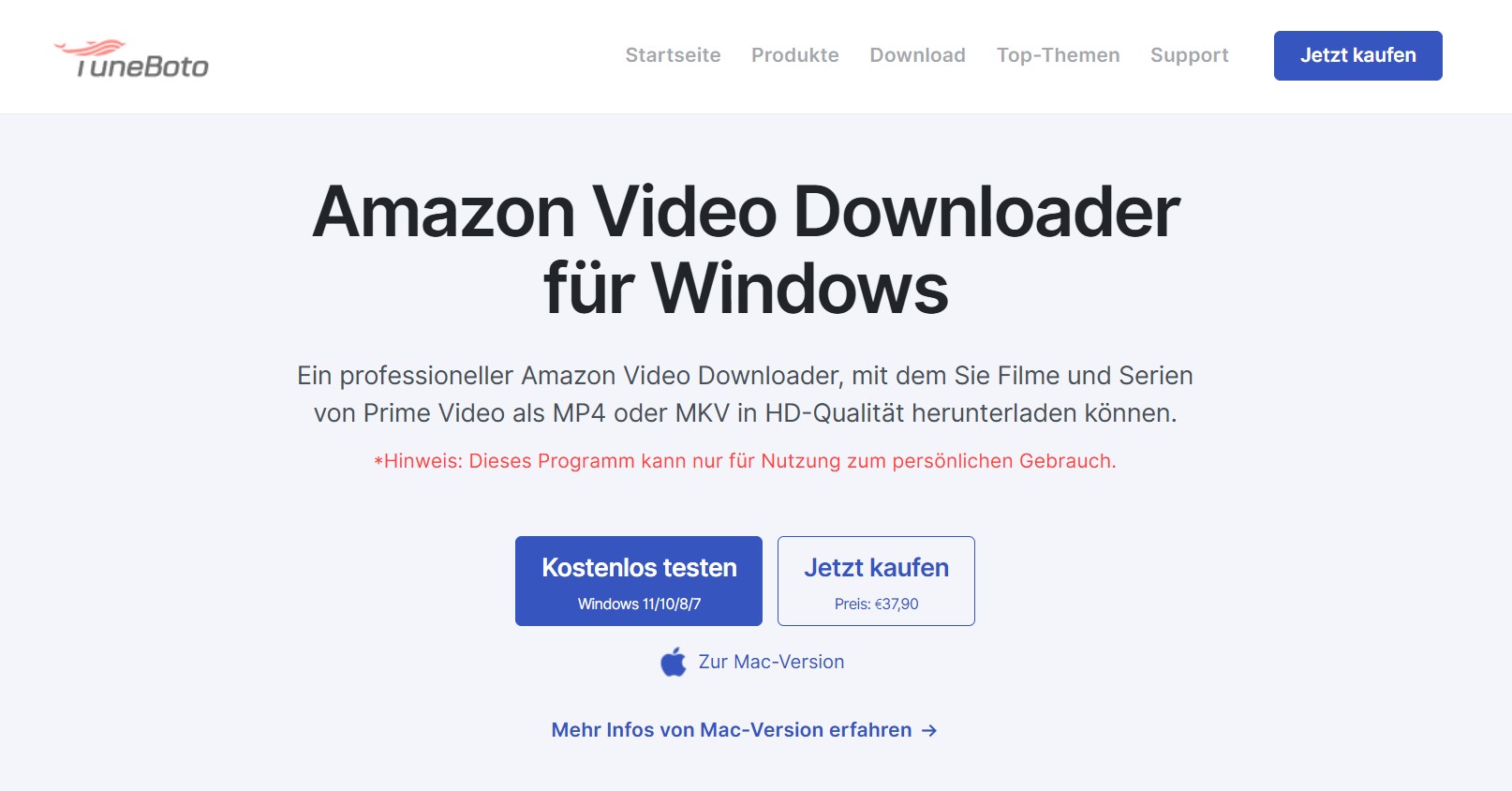 Was ist TuneBoto Amazon Video Downloader?
