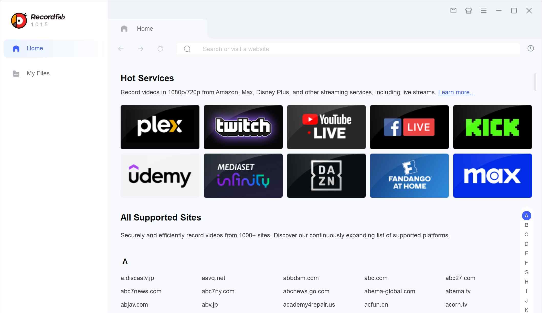 Wie man OnlyFans-Videos mit Recordfab speichert: Schritt 1