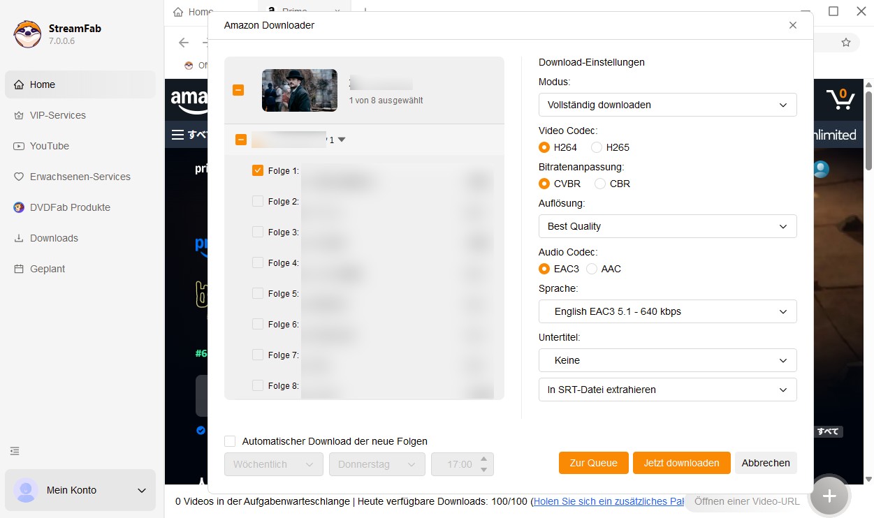 WOW mit dem StreamFab Amazon Downloader herunterladen