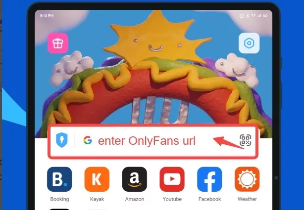 a step image showing how to download onlyfans videos on iphone via aloha