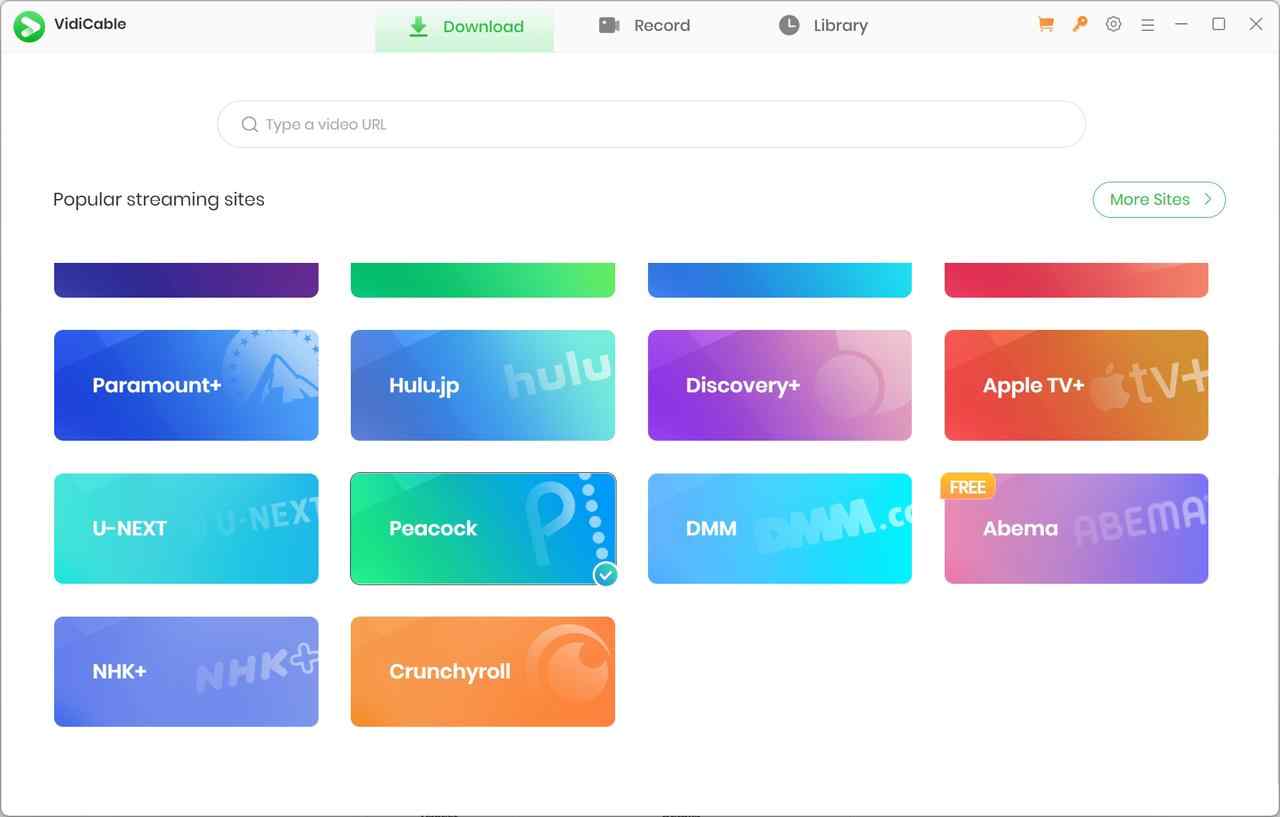 how to download peacock shows on pc via vidicable peacock downloader: step 1