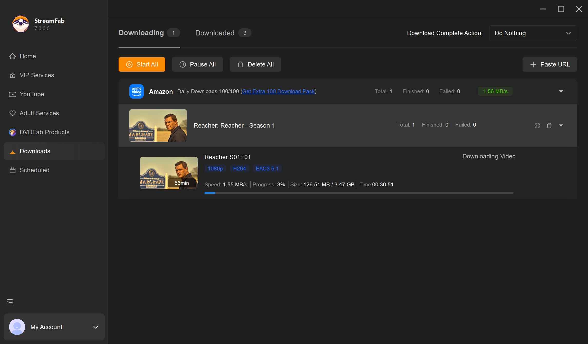 how to use streamfab amazon downloader, the better alternative to audials: step 3