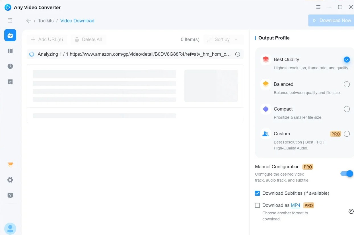 How to convert Amazon Prime Video to MP4 with Any Converter: step 2