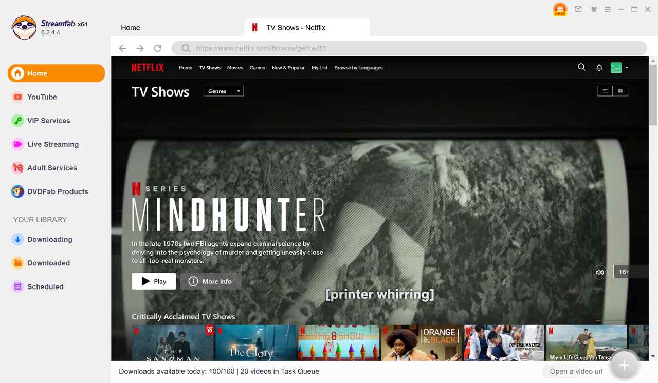 how to bypass netflix download limits via StreamFab Netflix Downloader: step 2